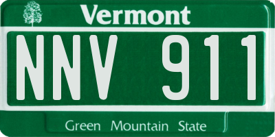 VT license plate NNV911