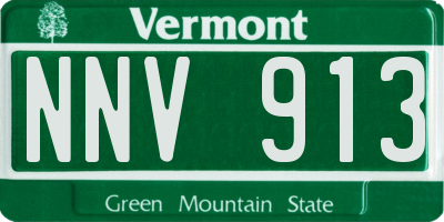 VT license plate NNV913