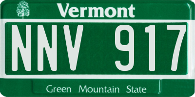 VT license plate NNV917