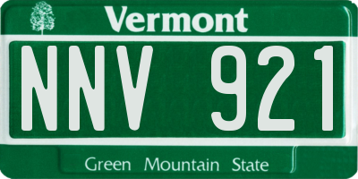 VT license plate NNV921