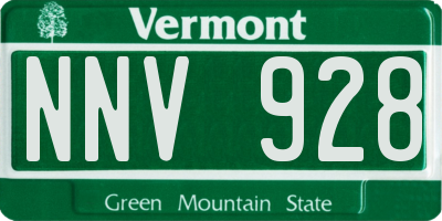 VT license plate NNV928