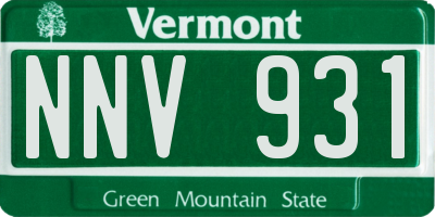 VT license plate NNV931