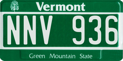 VT license plate NNV936