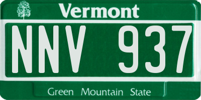 VT license plate NNV937