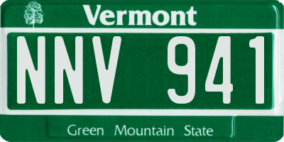 VT license plate NNV941