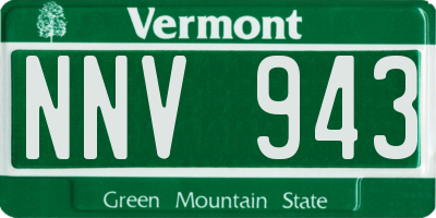 VT license plate NNV943