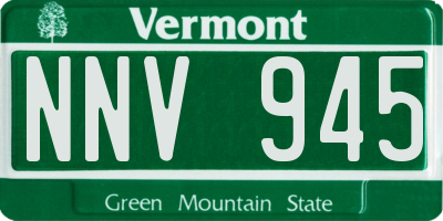 VT license plate NNV945