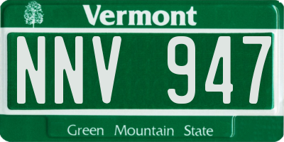 VT license plate NNV947