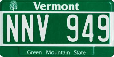 VT license plate NNV949