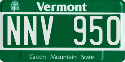 VT license plate NNV950