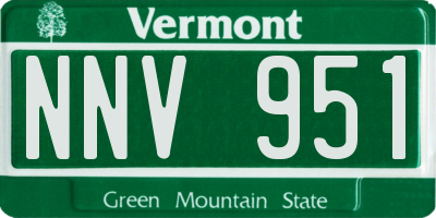 VT license plate NNV951