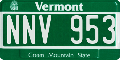 VT license plate NNV953