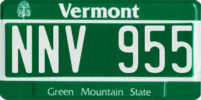 VT license plate NNV955