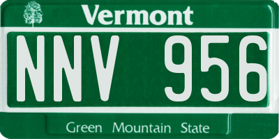 VT license plate NNV956
