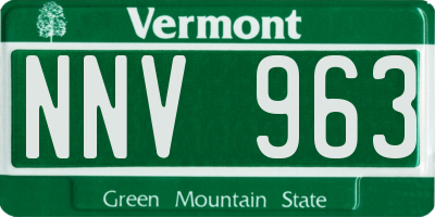 VT license plate NNV963