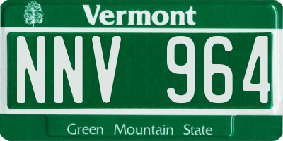 VT license plate NNV964