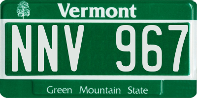 VT license plate NNV967