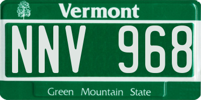 VT license plate NNV968