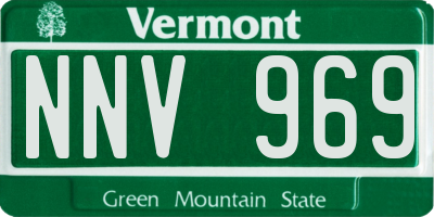 VT license plate NNV969