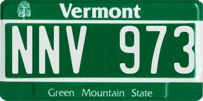 VT license plate NNV973