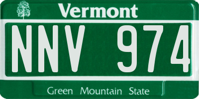 VT license plate NNV974