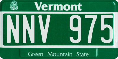 VT license plate NNV975