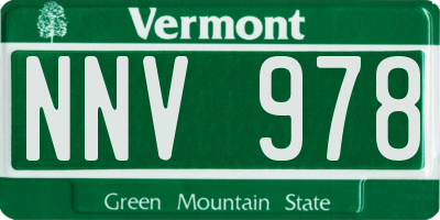 VT license plate NNV978