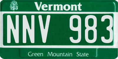 VT license plate NNV983