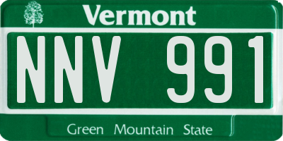 VT license plate NNV991