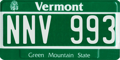 VT license plate NNV993