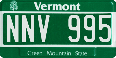 VT license plate NNV995