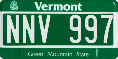 VT license plate NNV997