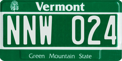 VT license plate NNW024