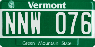 VT license plate NNW076