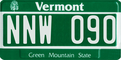 VT license plate NNW090