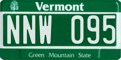 VT license plate NNW095