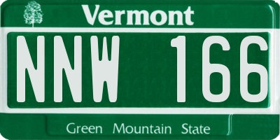 VT license plate NNW166
