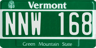 VT license plate NNW168