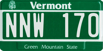 VT license plate NNW170