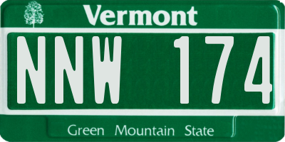 VT license plate NNW174