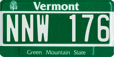 VT license plate NNW176