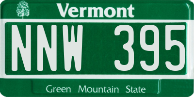 VT license plate NNW395