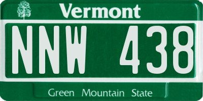VT license plate NNW438