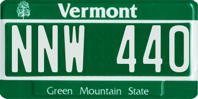 VT license plate NNW440