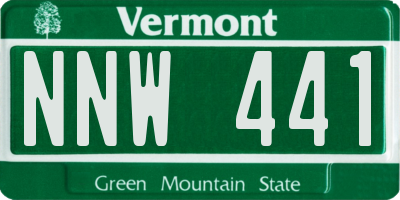 VT license plate NNW441