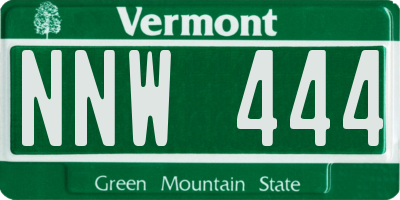 VT license plate NNW444