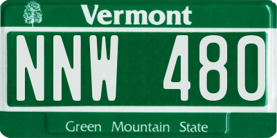 VT license plate NNW480