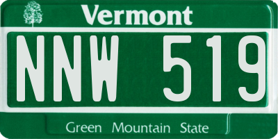 VT license plate NNW519