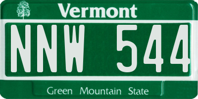 VT license plate NNW544