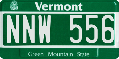 VT license plate NNW556